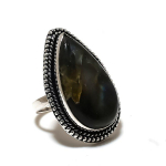 Natural Labradorite Gemstone Handmade 925 Sterling Silver Ring Size 10 v7k14