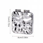 Kaasaskantav kahepoolne kokkupandav kosmeetiline taskupeegliga kaetud meigipeegel beež