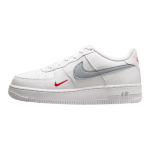 Nike Air Force 1 Low White Wolf Grey Crimson Mini Swoosh (GS) Laste tossud Wolf-Grey-Crimson FD9772-100 36