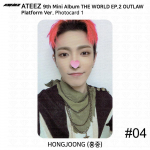 ATEEZ 9. minialbum THE WORLD EP.2 OUTLAW Platform Ver Official Photocard 1 2 3 Hongjoong - Photocard1 #4