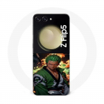 Coque Samsung Galaxy Z Flip5 One piece Zoro manga anime 3D art