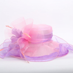 Organza pulmam&uuml;tsid naistele Kentucky Derby M&uuml;tsid Lilledega p&auml;ikesem&uuml;ts, laia &auml;&auml;rega Fedora Beach Church Teepeo m&uuml;tsid Adjustable