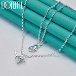 925 Sterling Silver Square tsirkoon ripats Kaelakee Pulma Mood Ehted 45cm