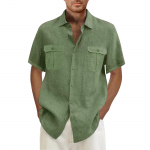 Disainer kevadsuvi Meeste vabaaja puuvillased linased &uuml;hev&auml;rvilised l&uuml;hikeste varrukatega s&auml;rgid lahtised s&auml;rgid XL valge