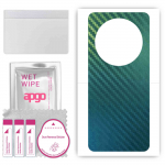 apgo kaitsev nahakleebis seljale, mis &uuml;hildub Honor Magic5 Lite'iga, &uuml;mbriskile, foolium, vin&uuml;&uuml;l &ndash; mustriga s&uuml;sinik-kameeleon CAKA1