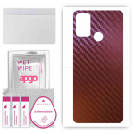apgo skin sticker film foil vinyl for the BACK compatible with Honor Play 9A, scratch-resistant, easy to install - Carbon Chameleon CAKA5