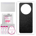 apgo Protective Skin Sticker for the back compatible with Honor Magic5 Lite, Wrap Film, Foil, Vinyl - Pattern Black Honeycomb
