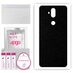 apgo Protective Skin Sticker for the back compatible with Asus Zenfone 5 Lite ZC600KL, Wrap Film, Foil, Vinyl - Pattern Matte Black