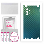 apgo Protective Skin Sticker for the back+sides compatible with Samsung Galaxy A32 4G, Full Wrap Film, Foil, Vinyl - Pattern Carbon Chameleon CAKA1