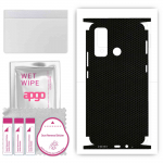 apgo Protective Skin Sticker for the back+sides compatible with Tecno Pouvoir 4, Full Wrap Film, Foil, Vinyl - Pattern Matrix