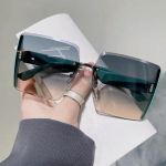 Fashion Square Naiste Varjud Prillid Gradientv&auml;rvilised l&auml;&auml;tsed P&auml;ikeseprillid Naistele V&auml;listingimustes UV-vastased Suure raamiga prillid