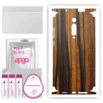 apgo Protective Skin Sticker for the back+sides compatible with Xiaomi Redmi K20 Pro, Full Wrap Film, Foil, Vinyl - Pattern Tigerwood