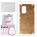 apgo Protective Skin Sticker for the back+sides compatible with Xiaomi Redmi Note 10 Pro Max, Full Wrap Film, Foil, Vinyl - Pattern Rusty Copper
