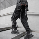 Joggers Cargo p&uuml;ksid meestele Casual Hip Hop Hit Color Tasku Meeste P&uuml;ksid Dressip&uuml;ksid T&auml;navar&otilde;ivad Paelad Techwear P&uuml;ksid XL