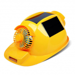 P&auml;ikeseenergia Kahepoolne Ventilaator Ohutuskiiver V&auml;litingimustes Kaitsev Ehitus Kiiver ABS Materjal T&ouml;&ouml;paiga M&uuml;ts Kasutage 3 P&auml;ikesepaneeli punane