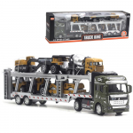 1/64 Scale 7 in 1 Ehitusm&auml;nguasjad, ehitusm&auml;nguasjad Autokandur S&otilde;iduki m&auml;nguasjade komplekt v&auml;ikelastele, lastele, poistele ja t&uuml;drukutele (klassikalise inseneriautoga) 1/48-Size:33*7.5*5cm roheline