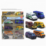 6 tk pakitud 1/64 skaalaga survevalatud autod, 6 t&uuml;kki plastiksulamist haagissuvila m&auml;nguautomudel isetegemiseks kaunistamiseks 1/64-Size:7.2*3.2*3cm