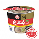 Ottogi Black Pepper Ramen Ox Bone Soup Flavor Flavor Big Cup 105g (3 Valikud) 4PCS