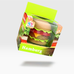 Simuleeritud toit Seitsmekihiline Burger beebi lahtiv&otilde;tmise m&auml;nguasi, laste m&auml;ngukodu v&auml;ike kingitus k&ouml;&ouml;gim&auml;nguasi