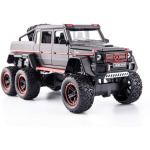 1/22 Benz G63 AMG 6x6 V12 maastikus&otilde;iduk must pikapiga mudelauto, tsingisulamist tagasit&otilde;mmatav heli ja valgusega m&auml;nguauto lastele poisile t&uuml;drukule kingitus 1/22-Size:23.5*11*10cm matt must v&auml;rv