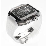 Luksuslik l&auml;bipaistev modifikatsioonikomplekt Apple Watch Ultra 2 49mm jaoks, korpus, kummist rihm iWatch Series 8 7 6 5 4 SE 45mm 44mm jaoks 44MM