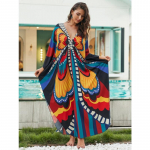 Naiste kleit pluss suurus tr&uuml;kiga rannakate lahtine puhkuse bikiinikate One Size