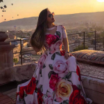 Naiste suveroosiga tr&uuml;kitud Swing Beaded Patchwork l&uuml;hikeste varrukatega kleidid S lilleline