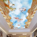 Moodne 3D laetapeet Angel Sky lae seinamaaling elutoale magamistoa teleri taustaga tapeet 250 cm(W) x 175 cm(H)