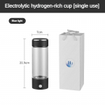 Vesinikurikas veepudel K&otilde;rge kontsentratsiooniga vesinikurikas pudel Veepudel Elektrol&uuml;&uuml;tiline Vesiniku ja hapniku eraldamine Vesiniku tootmine Tervisepudel Single usage (blue light) must