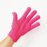 2 tk Vannikoorimine Kooriv Mitt Glove Scrub Glove Pesukindad Kahepoolsed vannikindad Kehamassaaži k&auml;sn roosa punane v&auml;rv