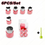 6/9/12 tk Puuviljal&otilde;ikuri vorm lastele roostevabast terasest k&ouml;&ouml;giviljade minil&otilde;ikurid k&uuml;psiste k&uuml;psetusvormid DIY s&uuml;damekujulised l&otilde;ikurid 6pcs roheline