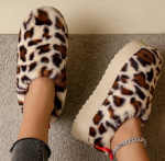 mood Talvised Leopard Naiste Lumesaapad Soojad Mokassiinid Saapad Ka&scaron;miir Paksud Taldadega Ilma Kontsata Karvaga Kaetud Pooltossud Puuvillased Kingad 36 beež