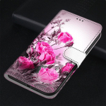 Moto G10 G20 G30 G13 G23 G52 G14 G54 G64 G84 Huawei P30 P40 Lite OPPO jaoks armas PU nahast kaardihoidja &uuml;mberp&ouml;&ouml;ratav rahakott Beauty Flowers kickstand telefoni&uuml;mbris Motorola Moto G23