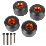 Mootorratta eesmise tagahargi rattaraami liugur 4tk DUKE 390 (13-15) DUKE 125/200 RC 390 2014-2015 RC 125/200 kokkup&otilde;rkekaitsepadjad