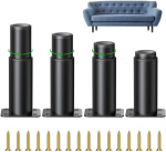 Komplektis 4 metallist m&ouml;&ouml;blijalga, 18 cm reguleeritavad valged m&ouml;&ouml;blijalad, reguleeritav k&otilde;rgus 0-150 mm, kandev&otilde;ime kuni 800 KG, m&ouml;&ouml;blijalad 8-12 cm