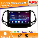 Autoraadio Jeep Compass 2 MP jaoks 2017-2019 Juhtmevaba CarPlay Android Auto Qualcomm Autostereo Multimeediam&auml;ngija DSP 48EQ 4 core 2GB+32GB carplay