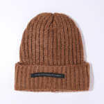 Paksu n&otilde;elaga riidest etikett k&otilde;rvakaitse kuhjaga kork, paksendatud valtsitud servaga kootud m&uuml;ts Naiste trendikas lahe m&uuml;ts