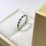 925 Sterling h&otilde;bedane safiir rubiin smaragd loodud moissanite kalliskivist pulmakihlus Romantilised s&otilde;rmused peened ehted 7