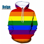 LGBT geilipuga gei v&auml;rviprindiga 3D kapuuts Meeste/naiste hiphopi vikerkaare lipuga kampsun Ameerika &Uuml;hendriikide pulloveriga paari s&auml;rk S