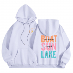 Naiste riietus dressipluus kirjatr&uuml;kiga pikkade varrukatega vabaaja kapuutsiga dressipluus XL must