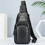 Ehtsast nahast kott Meeste rinnakoti peakiht veisenahast rinnakott Trend &otilde;lakott must