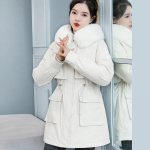 Naiste paks puuvillane parkajakk V&ouml;&ouml;koht kitsas Eemaldatav trenchcoat Puuvillane mantel Naiste XXXL kohv