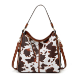Lihtsad Naiste Suure Mahutavusega Toteskotid Kvaliteetsed Daamide Tr&uuml;kitud Crossbody Kotid Mitmek&uuml;lgsed Retro PU Nahast Naiste K&auml;ekotid white