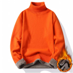 S&uuml;gistalvine meeste kaelusega kampsun Meeste kuduvad pulloverid rullkaelusega kootud kampsun, soe meeste kampsun Slim Fit vabaaja kampsun Asian M must
