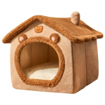 Kokkupandav Koertemaja Kennel Lemmiklooma koera voodi v&auml;ikestele koertele Talvine soe kassi voodi Pesa Mugav kutsikapeenar koobasdiivan Lemmikloomatoode 46x36x34cm
