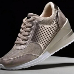 Kiiluga tossud V&otilde;rgust platvormkingad &Uuml;hev&auml;rvilised paksude talladega T&otilde;mblukuga vulkaniseeritud kingad Naiste tossudele Zapatos De Mujer 35 kuld