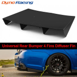 22 x 21 ABS Universaalne Tagumine Kaitseraud 4 Fin Difuusori Fin Must Auto Spoiler Dekoratiivne Fin