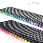 24/30/36/40/48/60/80 v&auml;rvid Premium kunsti markerite komplekt Kahe otsaga kunst alkoholis lahustuv pliiats Multikas joonis kunstnikule kaksikmarker 24 pcs must