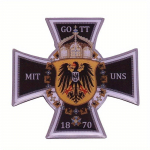 1 tk Saksa keiser Wilhelm I lahingulipu ja Preisimaa risti 1870. aasta n&ouml;&ouml;pn&otilde;elaga 1pcs