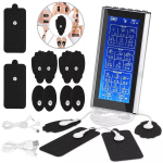 3-in-1 TENS-seade Laetav Lihasstimulaator EMS Kahe kanaliga kaelavalu, lihasteraapia, valu juhtimine, impulssmassaažiseade h&otilde;be